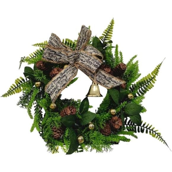 Door Wreath Outdoor Bell Wreath for Front Door Farmhouse - Picture 3 of 3